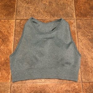 Green sports bra tank top